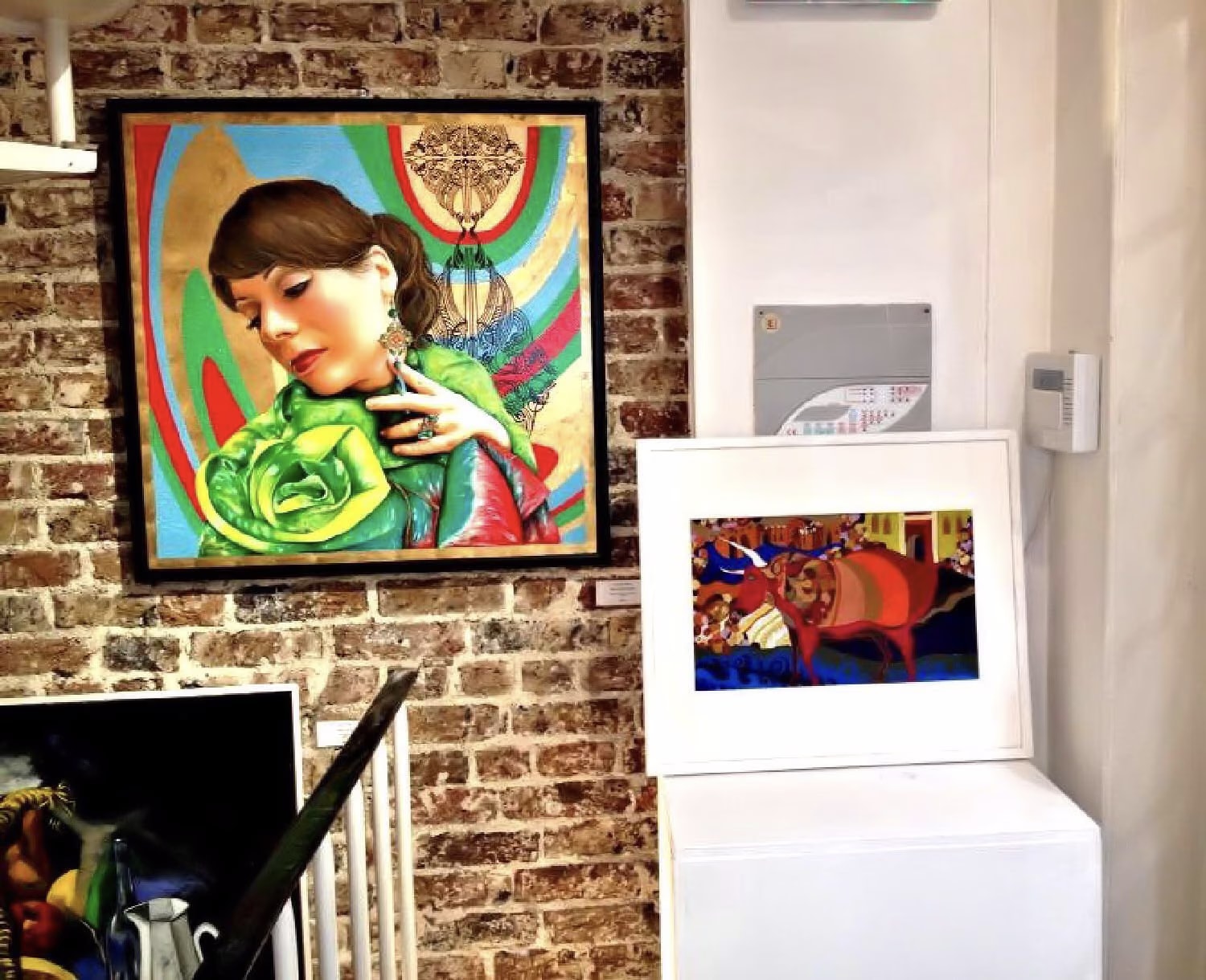 Morena by Davide Cristofaro on the brick wall of La Galleria Pall Mall, December 2014