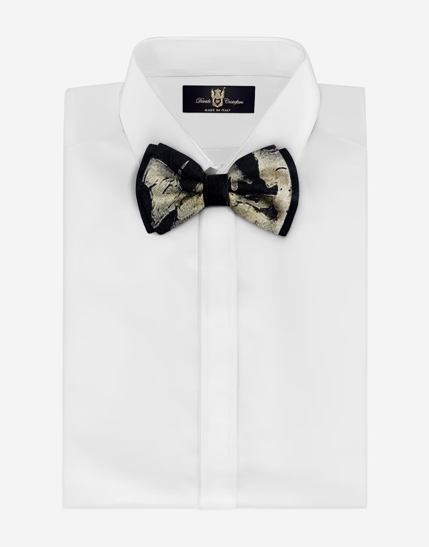 Papillon Avorio Nero Design Sartoriale