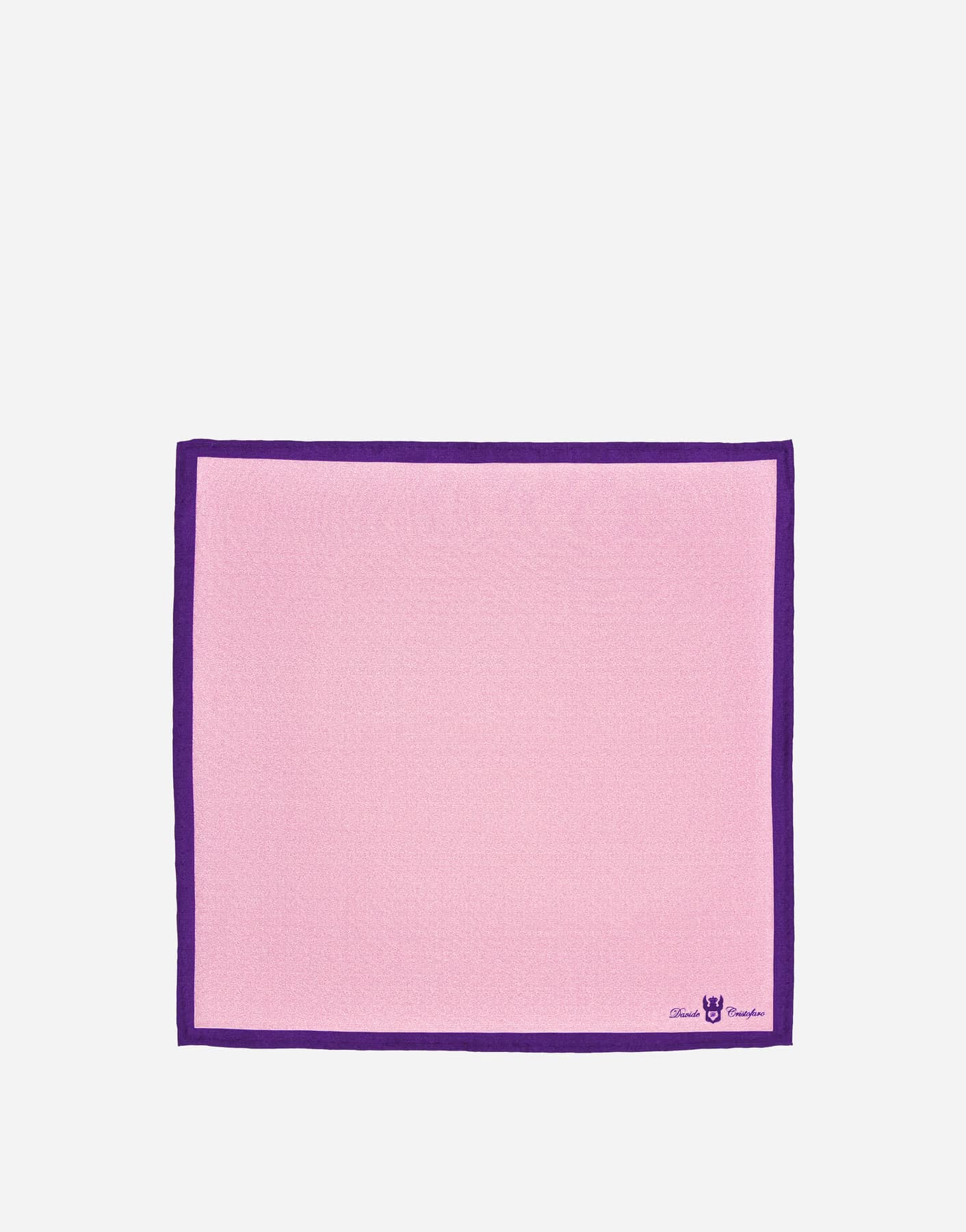 Pochette in Seta con Bordi a Contrasto