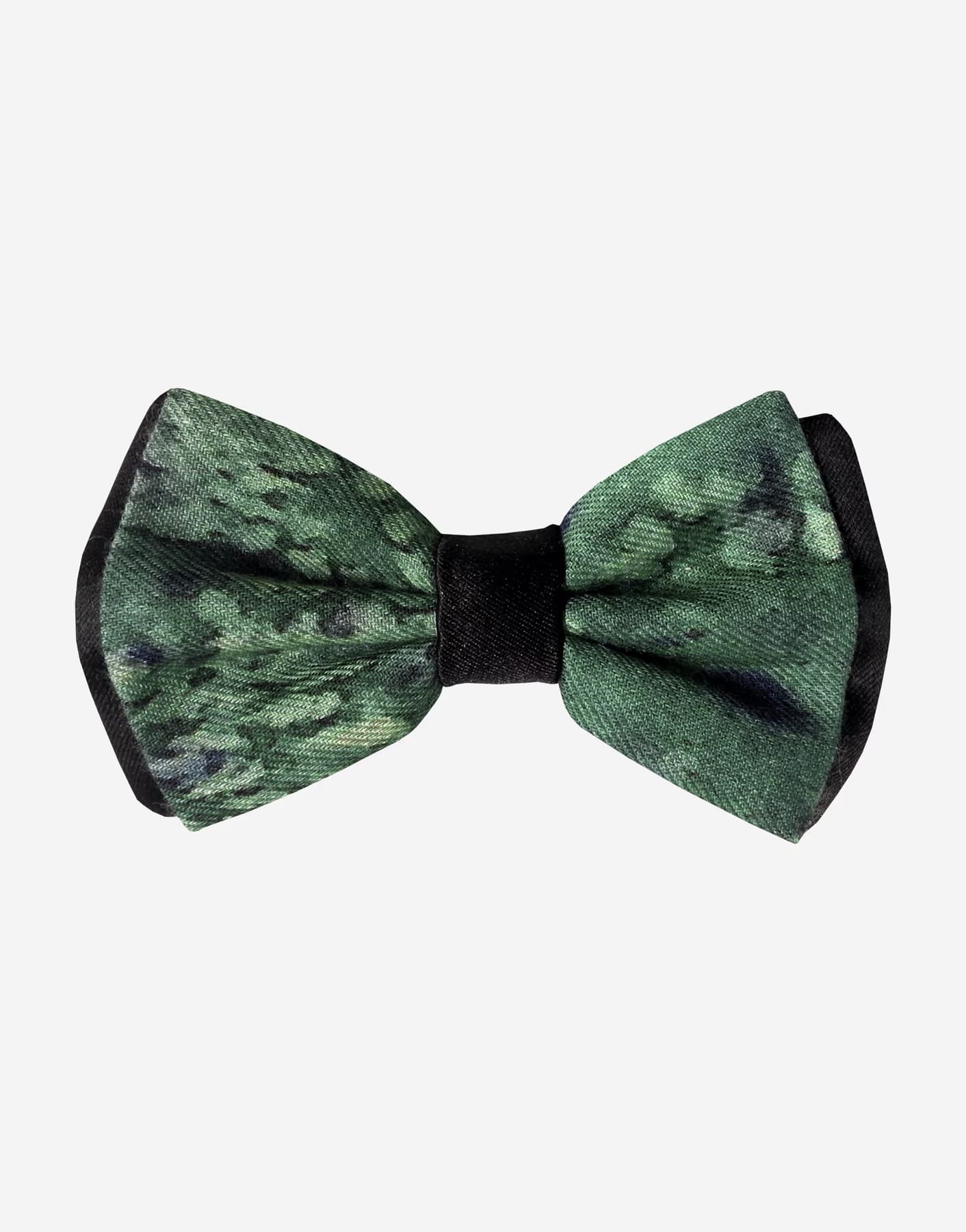 Papillon Cashmere e Seta Verde e Nero