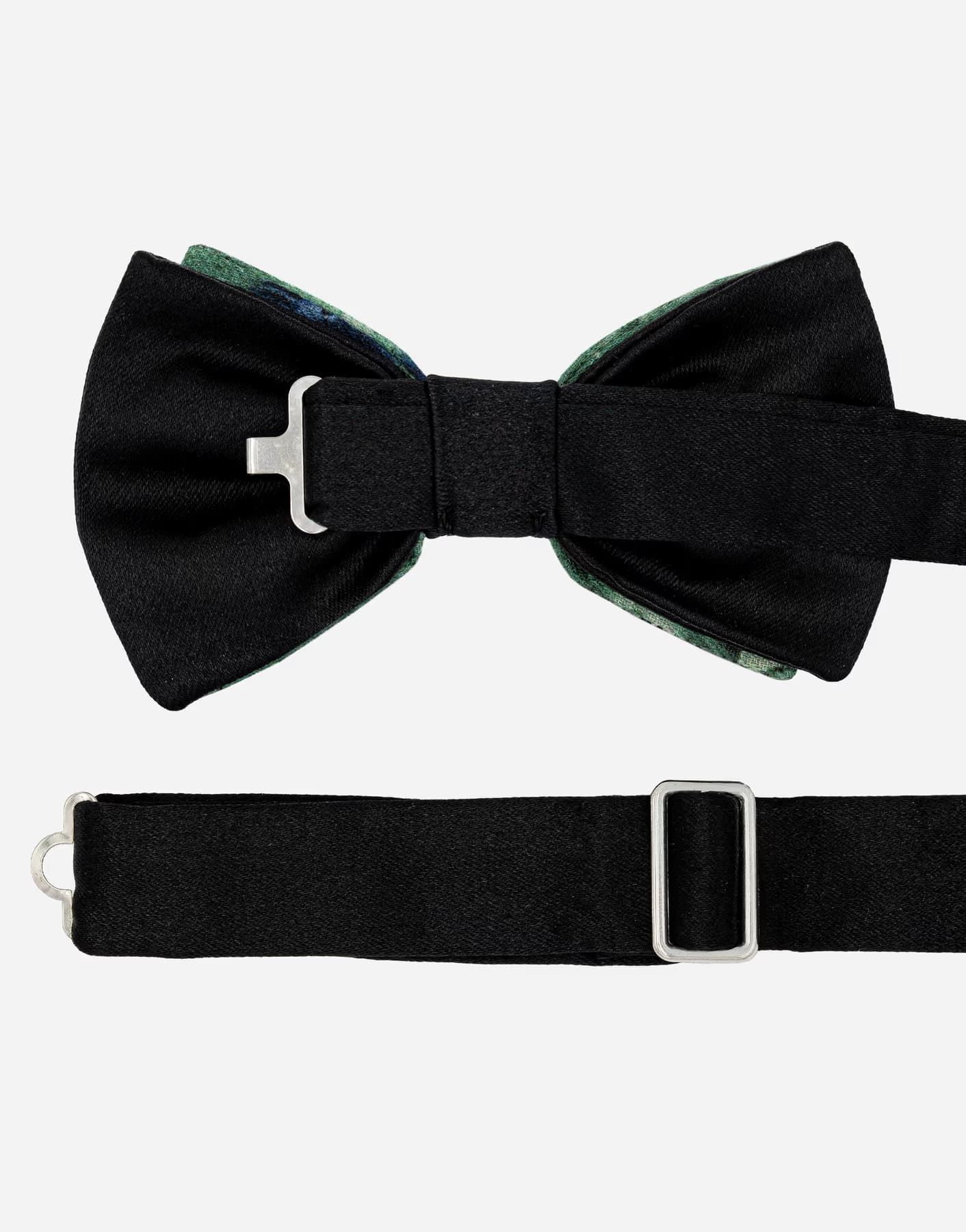 Papillon Cashmere e Seta Verde e Nero