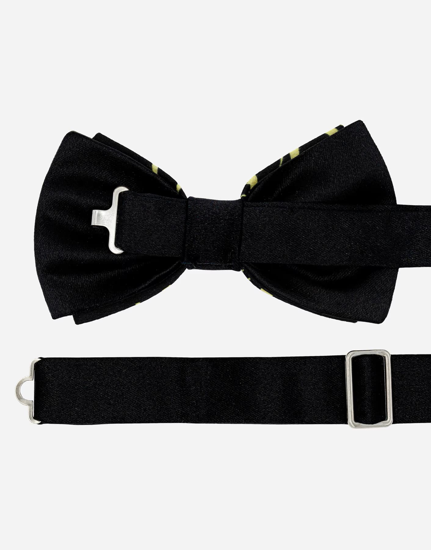 Papillon Classico in Seta Nero e Giallo "Rubino"