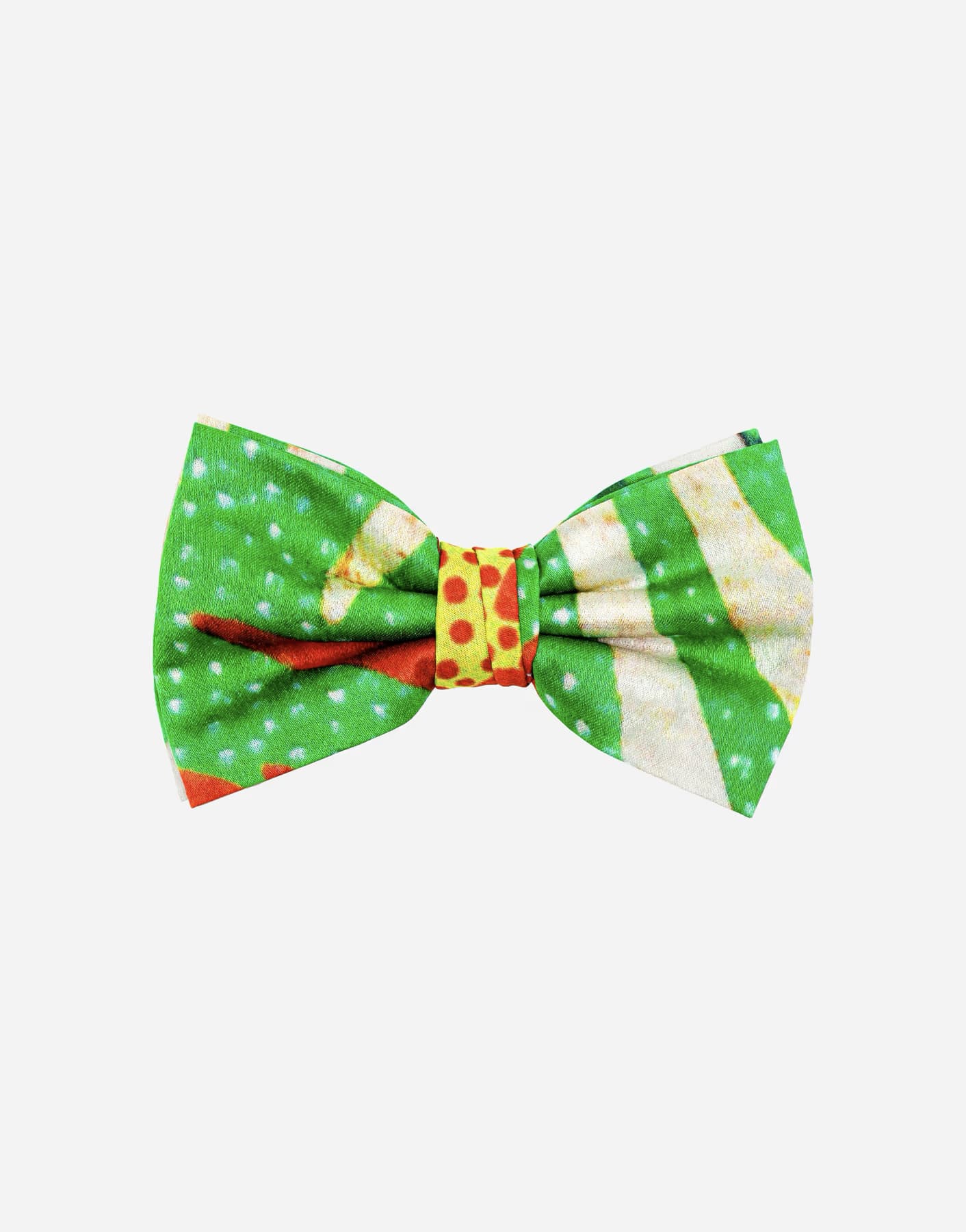 Papillon Farfalla Classico Annodato Verde con Pois Bianchi