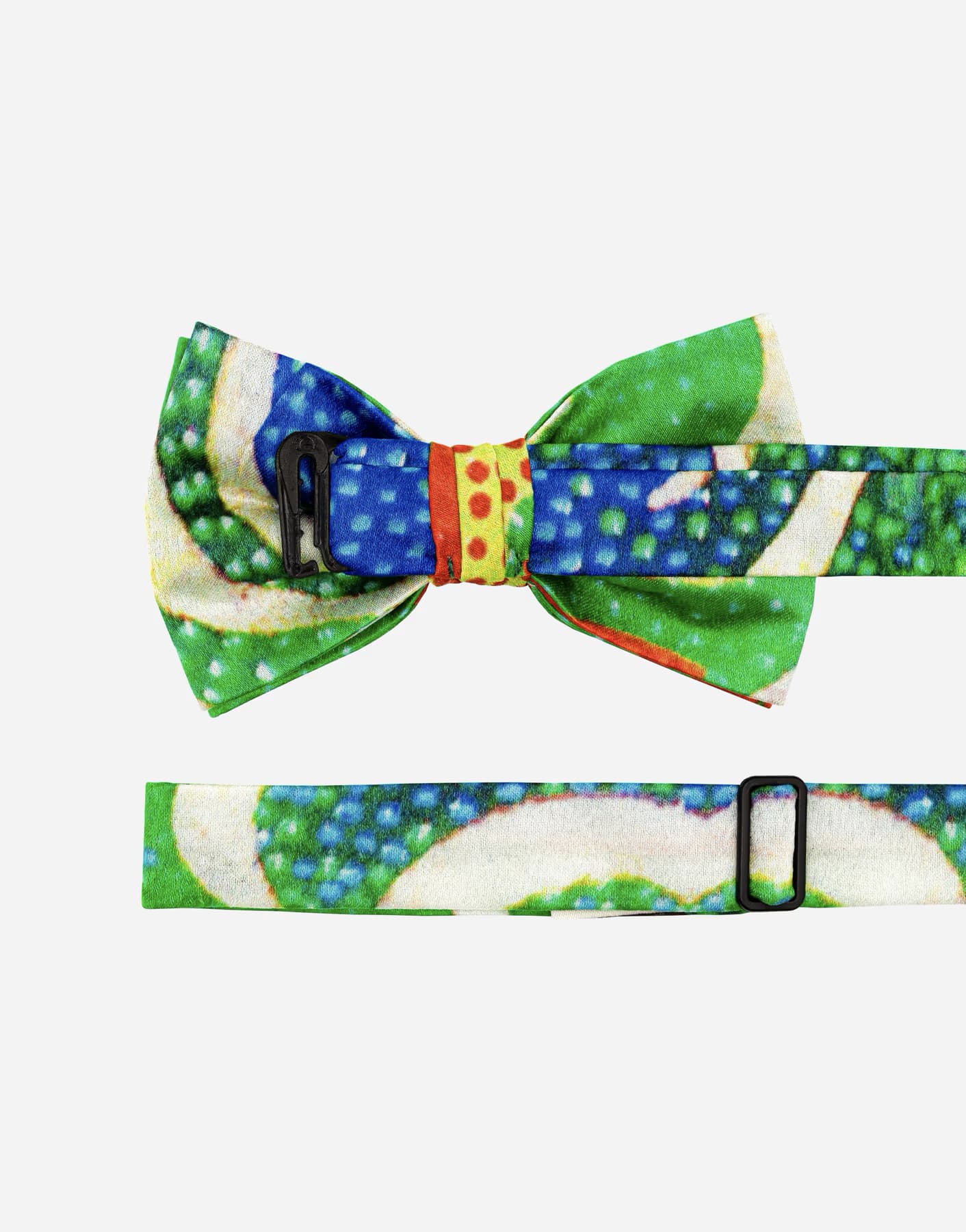 Papillon Farfalla Classico Annodato Verde con Pois Bianchi