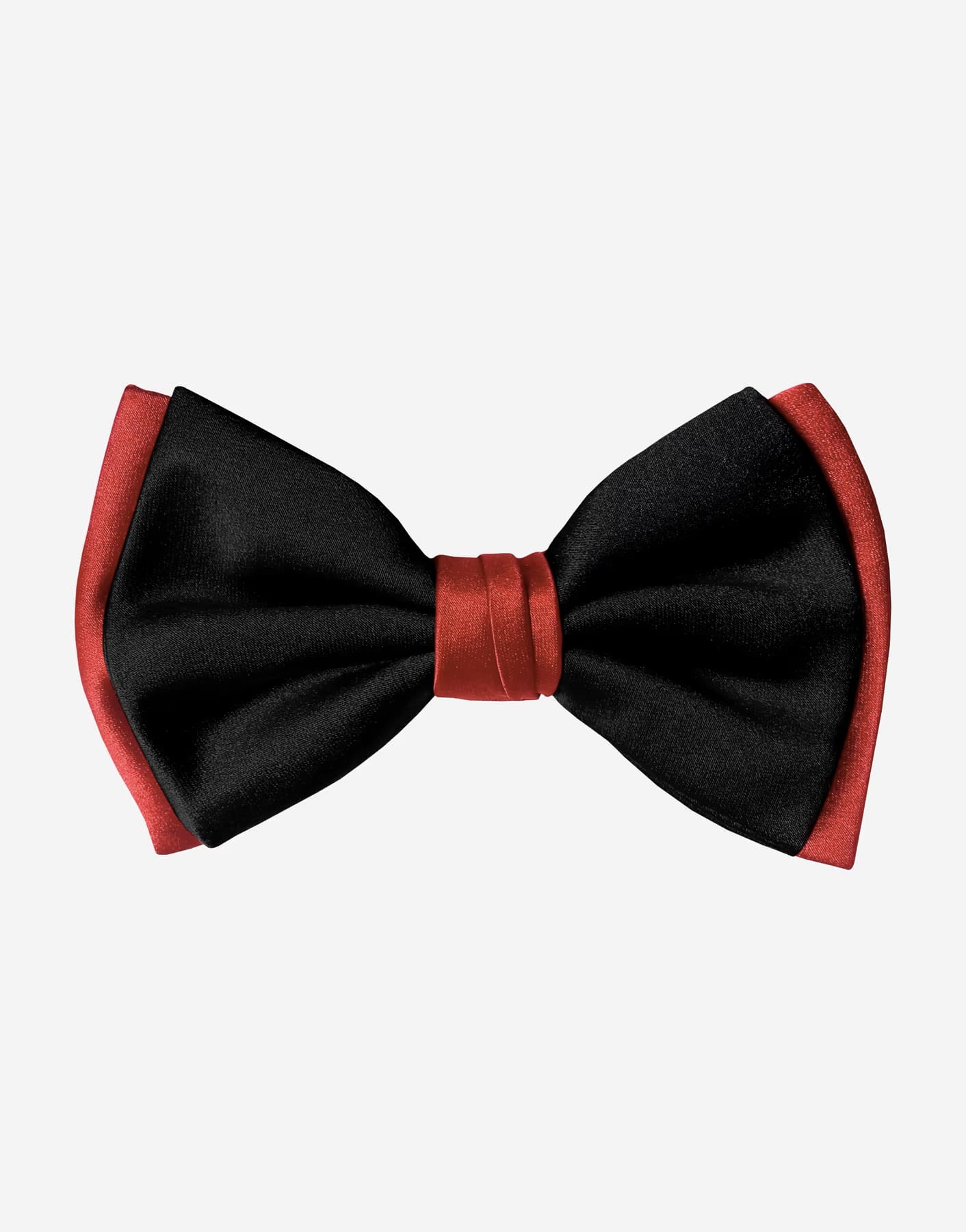Papillon Raso di Seta Rosso e Nero