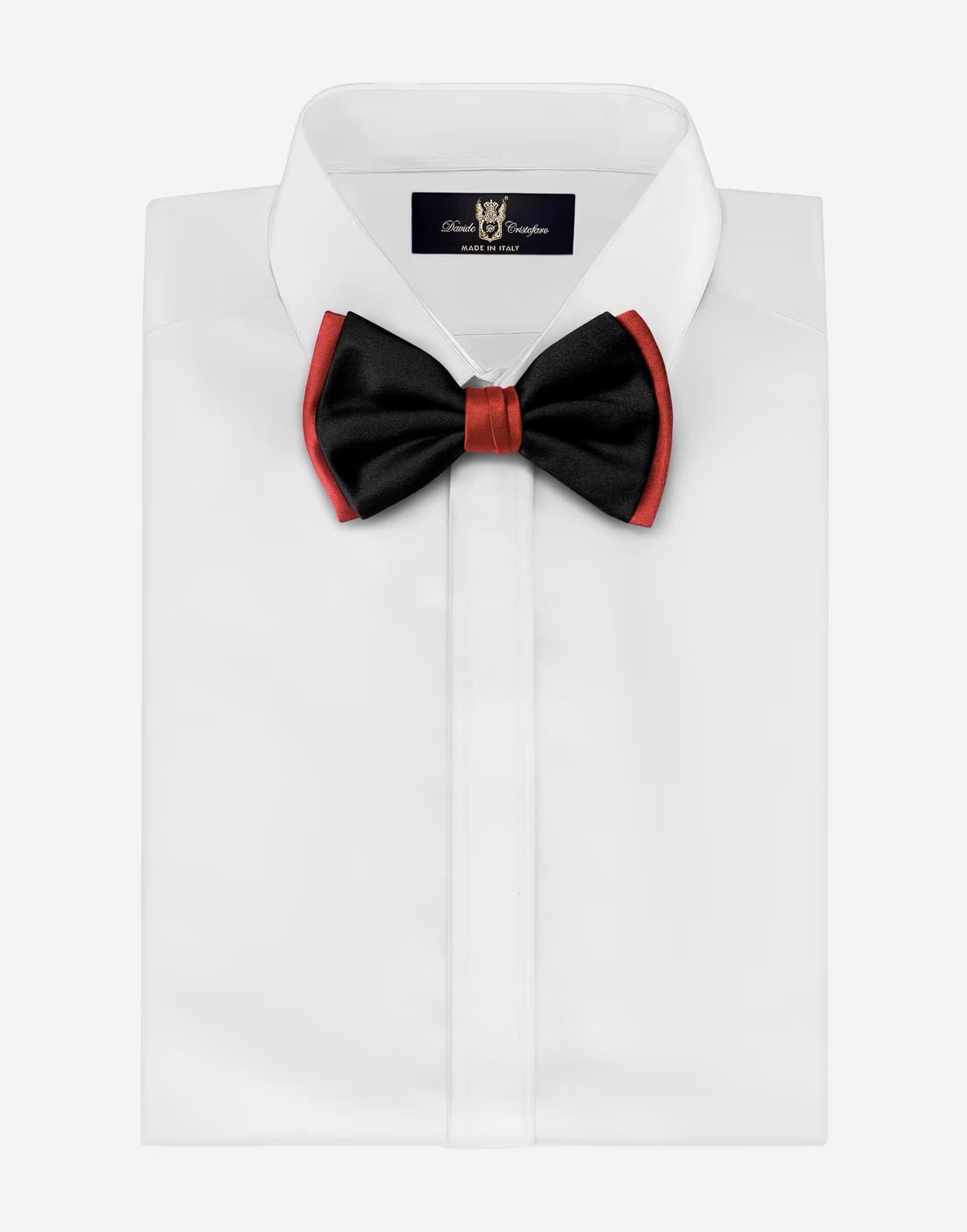 Papillon Raso di Seta Rosso e Nero