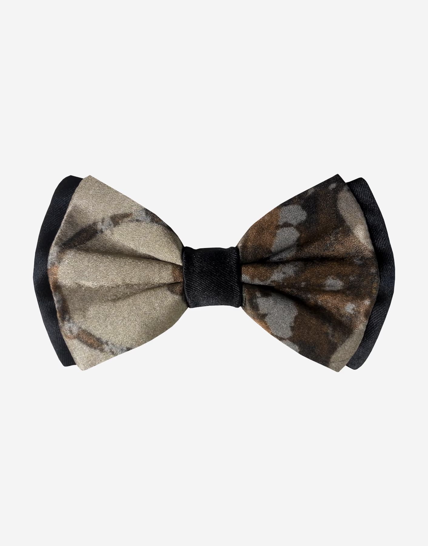 Papillon Seta Nero e Nocciola "La Diva"