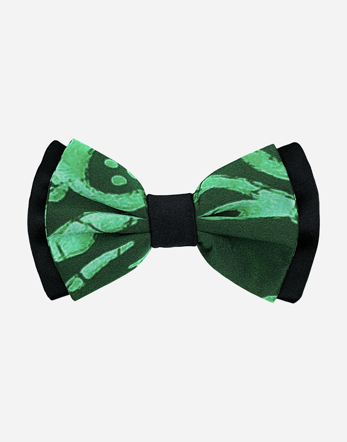 Papillon Seta Verde Nero "Liberty"