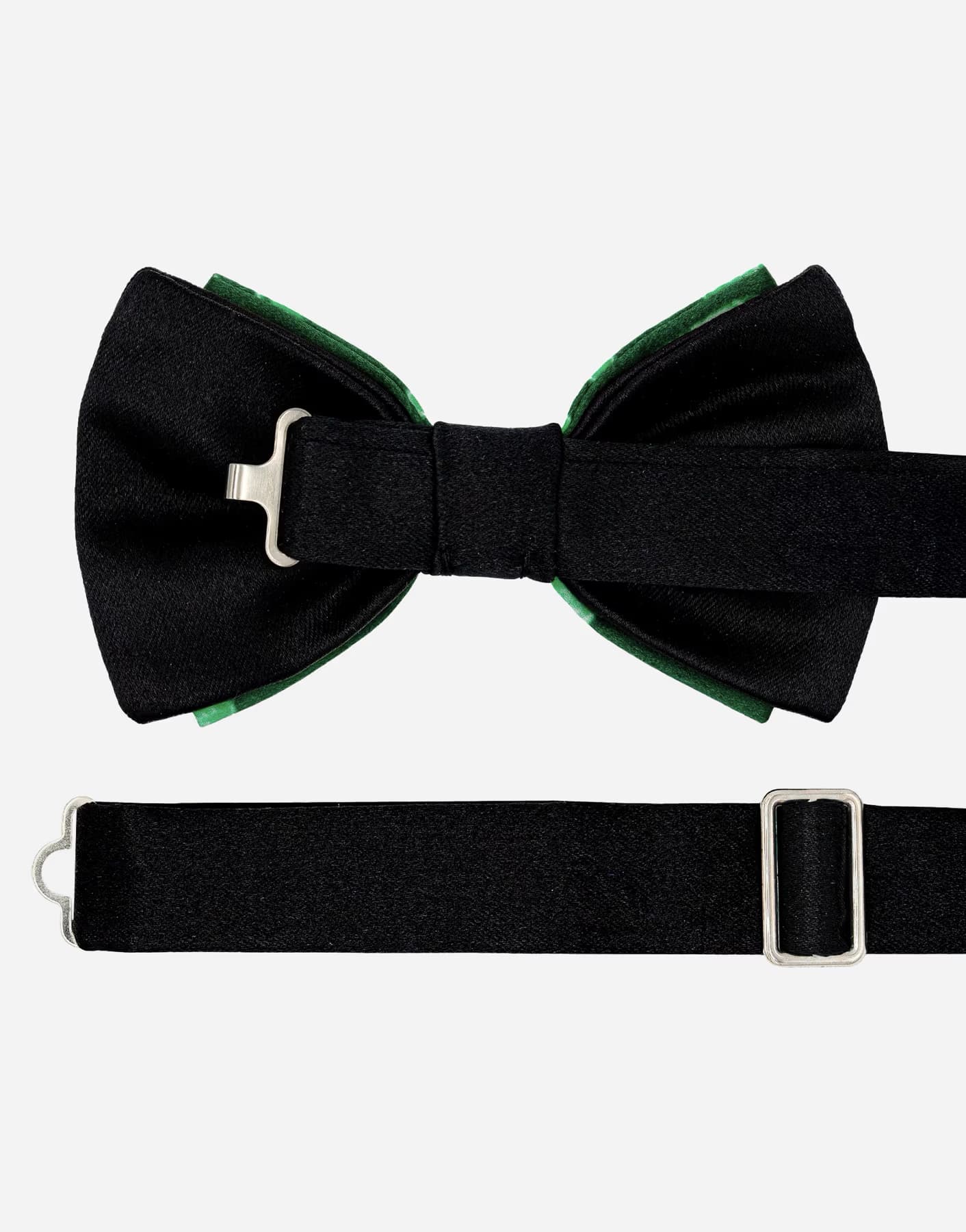 Papillon Seta Verde Nero "Liberty"