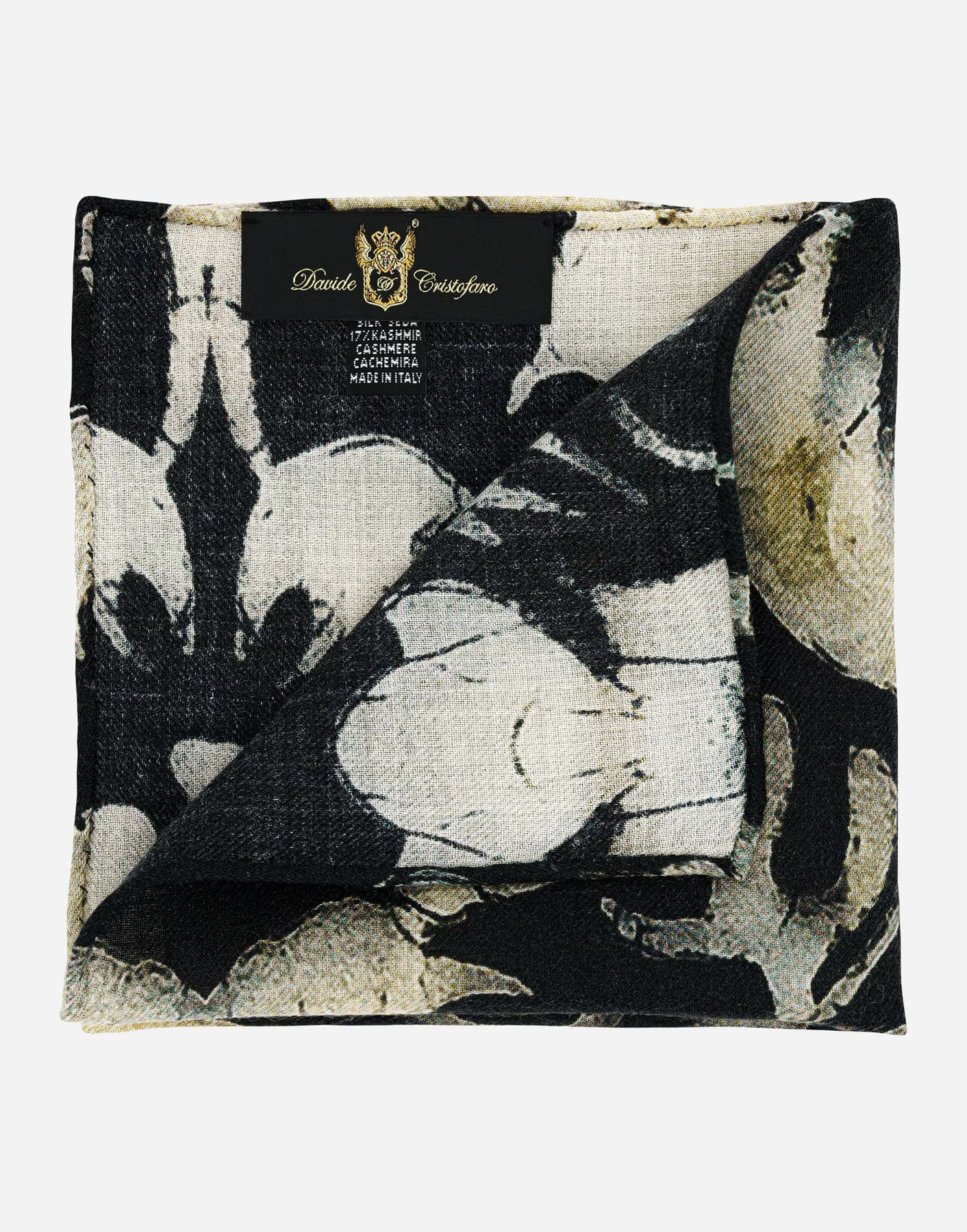 Pochette con Motivo Liberty in Misto Cashmere