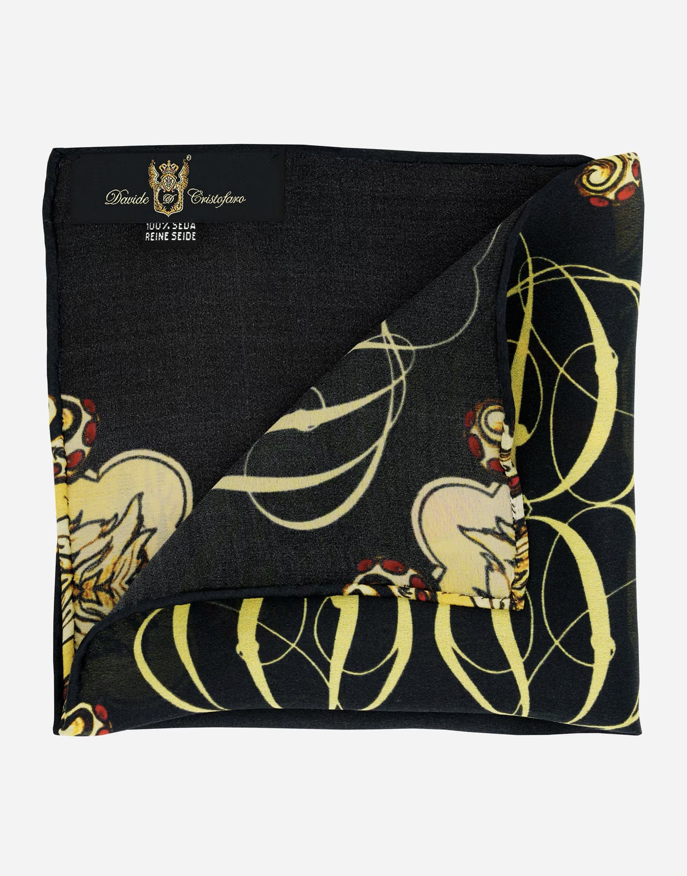 Pochette con Motivo Rubino in Raso