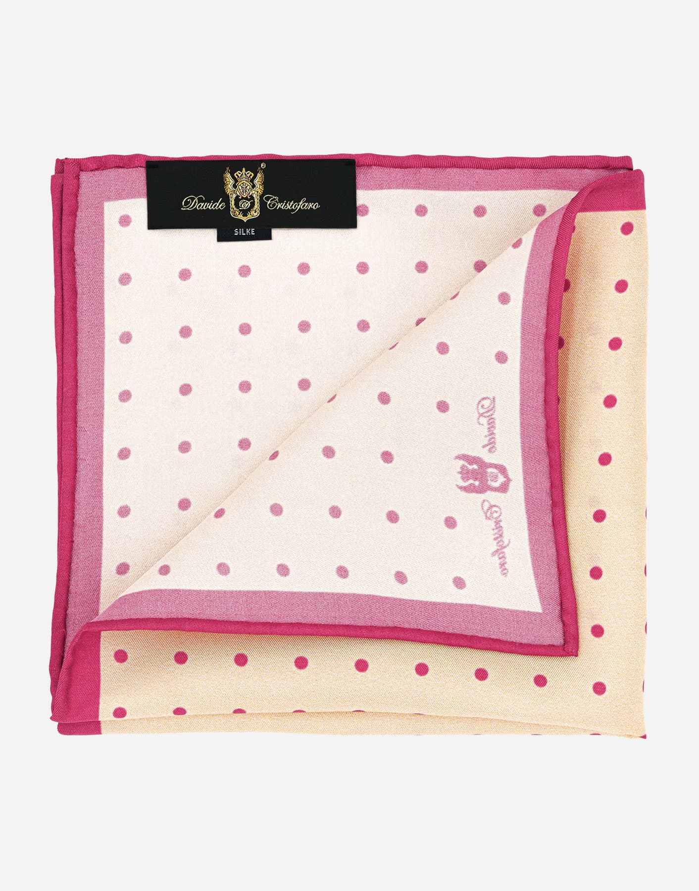 Pochette in Seta con Pois