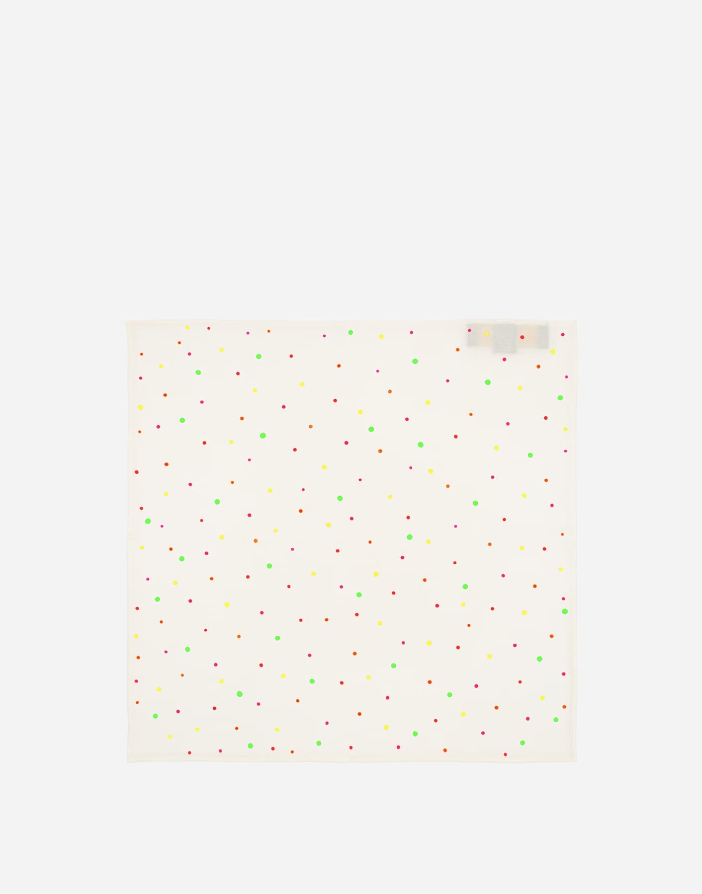 Pochette da taschino in twill di seta dipinta a mano a pois 32×32 cm
