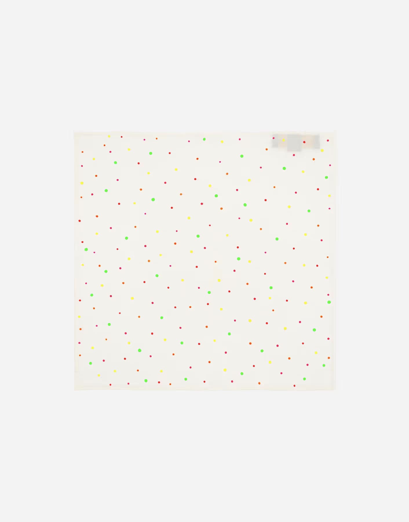 Pochette in twill di seta dipinta a mano a pois 32×32 cm