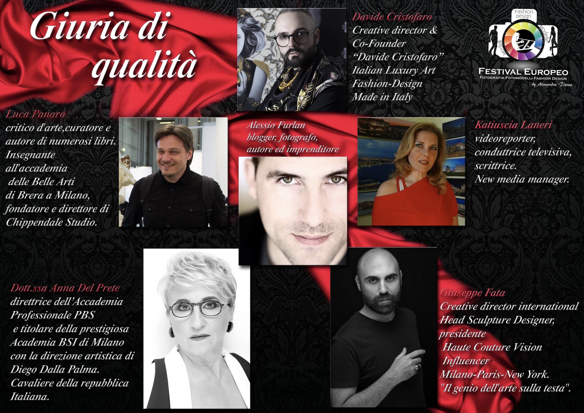 Die Qualitätsjury des Festival Europeo FFF 2017: Davide Cristofaro, Luca Panaro, Alessio Furlan, Katiuscia Laneri, Anna Del Prete und Giuseppe Fata